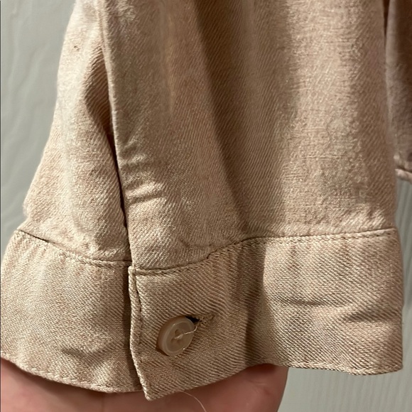 Express Tan Button-Up Blouse size S - Picture 4 of 6